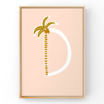 Letter D by Little Peach & Pip | Art Print Art Prints Little Peach + Pip 