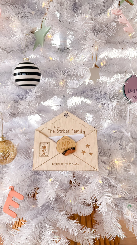 Letter to Santa Envelope to the North Pole | Custom Christmas Decoration | Xmas Tradition Acrylic Name Letterly Australia 