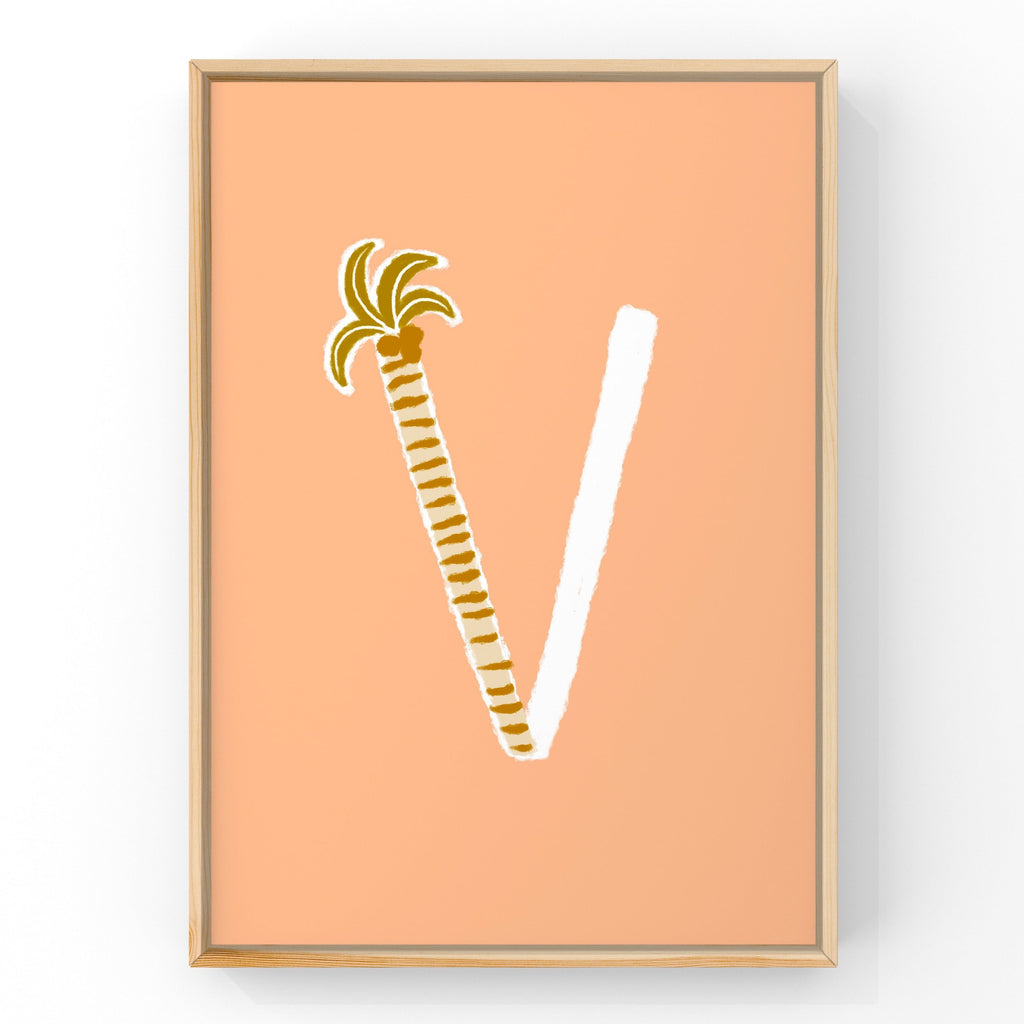 Letter V by Little Peach & Pip | Art Print Art Prints Little Peach + Pip 