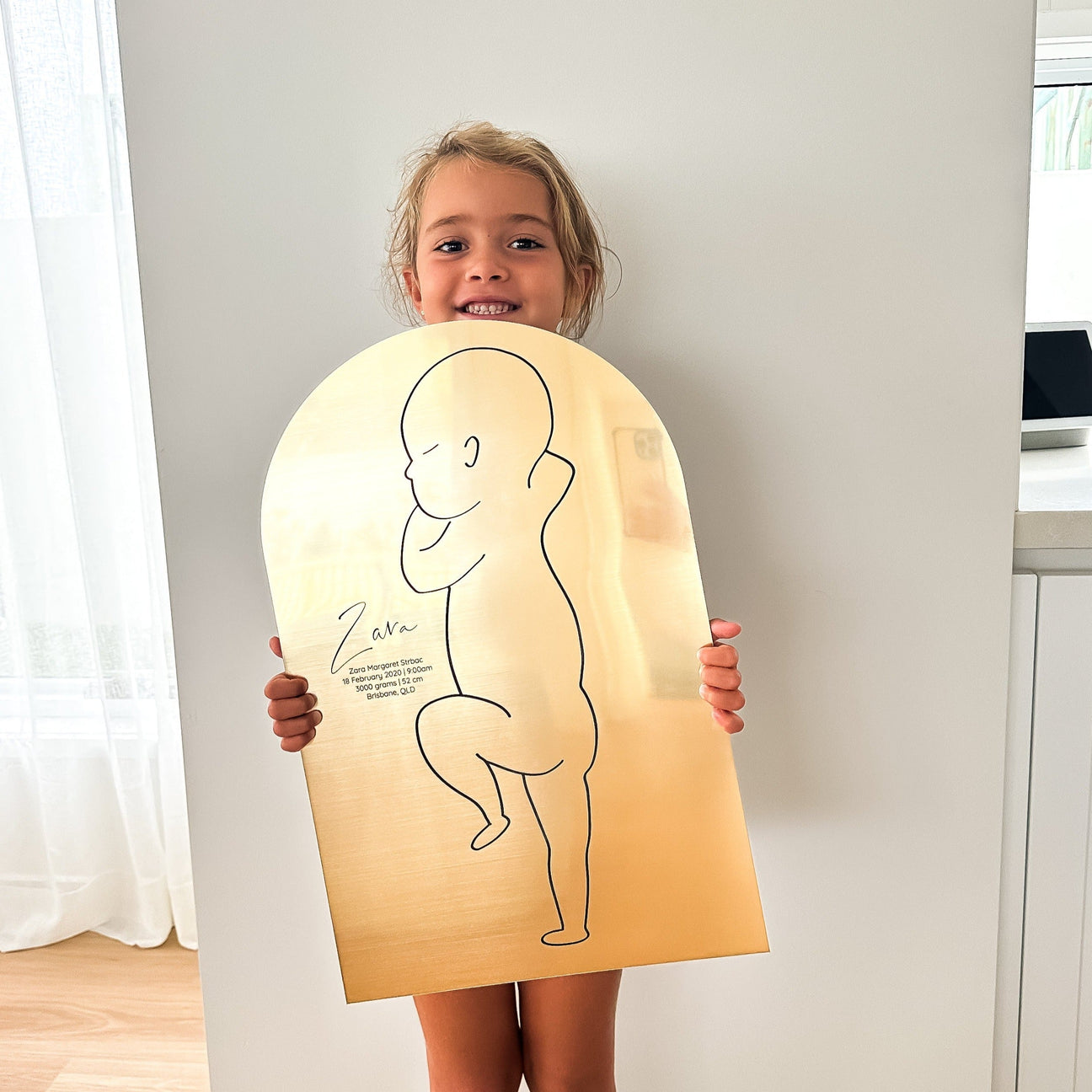 Limited Release | Acrylic 1:1 Birth Print | Arch Birth Print Blond + Noir 
