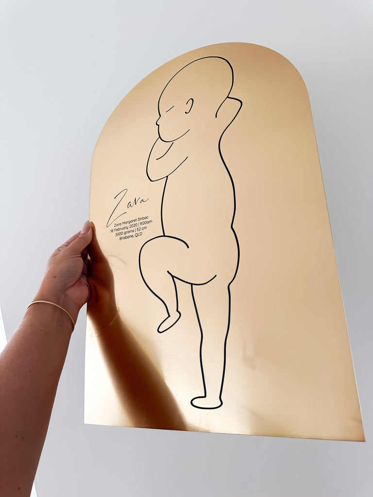 Limited Release | Acrylic 1:1 Birth Print | Arch Birth Print Blond + Noir 