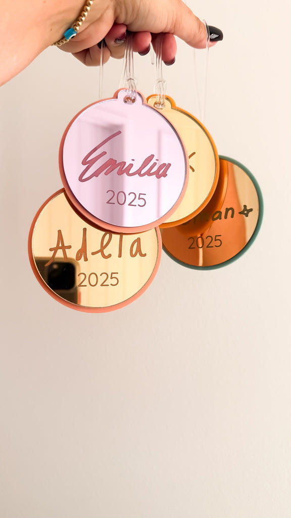 Luxe Name Bauble | Custom Christmas Decoration Acrylic Name Letterly Australia 