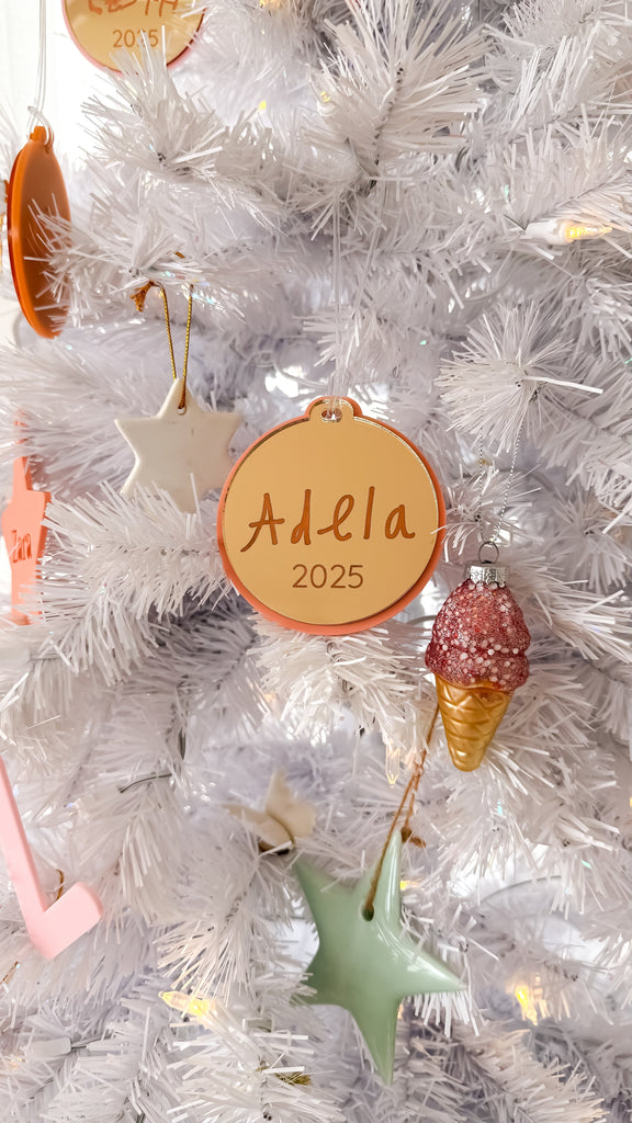 Luxe Name Bauble | Custom Christmas Decoration Acrylic Name Letterly Australia 