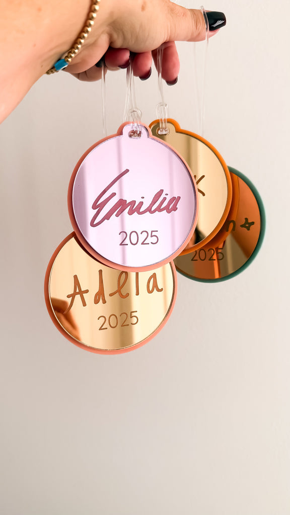 Luxe Name Bauble | Custom Christmas Decoration Acrylic Name Letterly Australia 