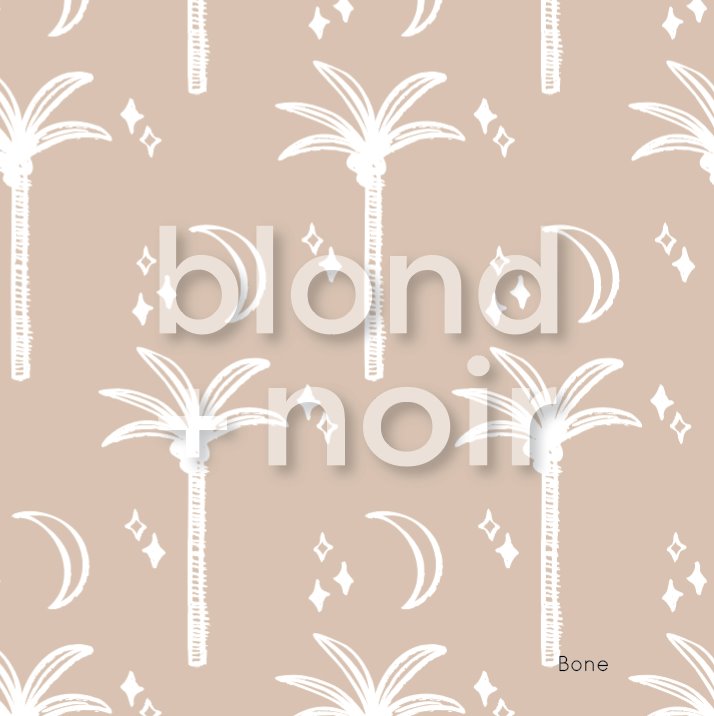 Magic Palms | Full & Half Wall Wallpaper Wallpaper Blond + Noir 