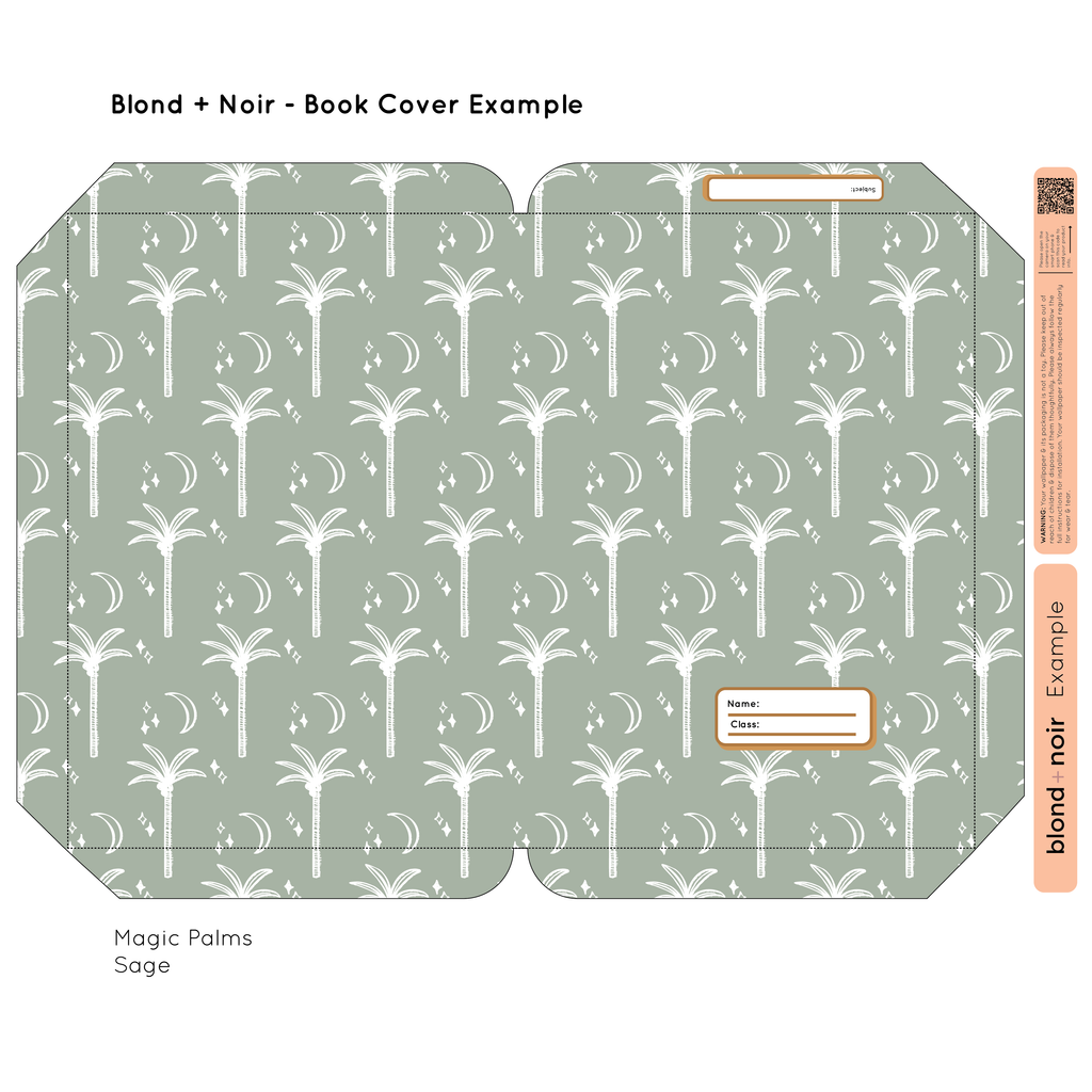 Magic Palms | Pre-cut Book Covers | Customisable Back to School Supplies Back to school Blond + Noir 