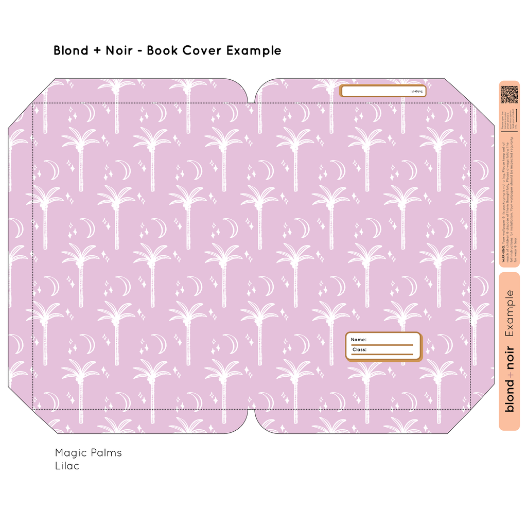 Magic Palms | Pre-cut Book Covers | Customisable Back to School Supplies Back to school Blond + Noir 