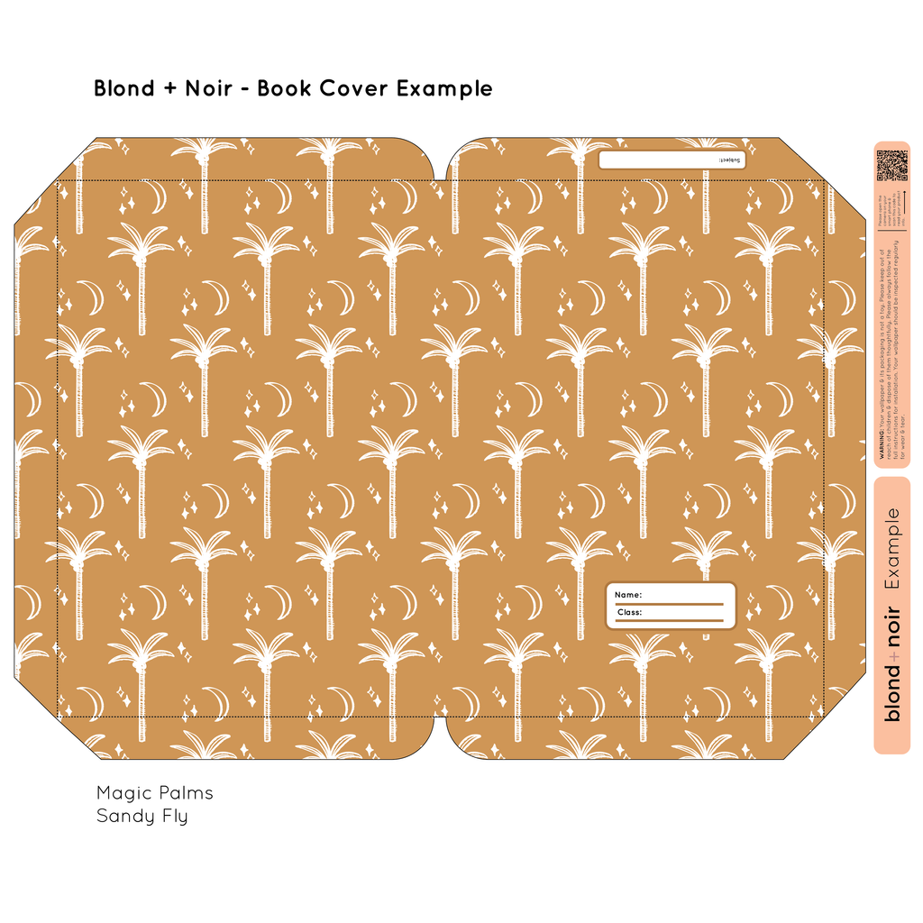 Magic Palms | Pre-cut Book Covers | Customisable Back to School Supplies Back to school Blond + Noir 