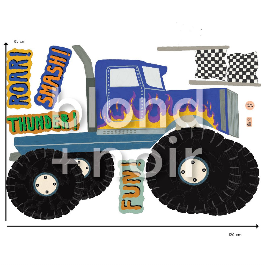 Maxi Blue Truck | Wall Decals for Kids Wall Decals Blond + Noir 