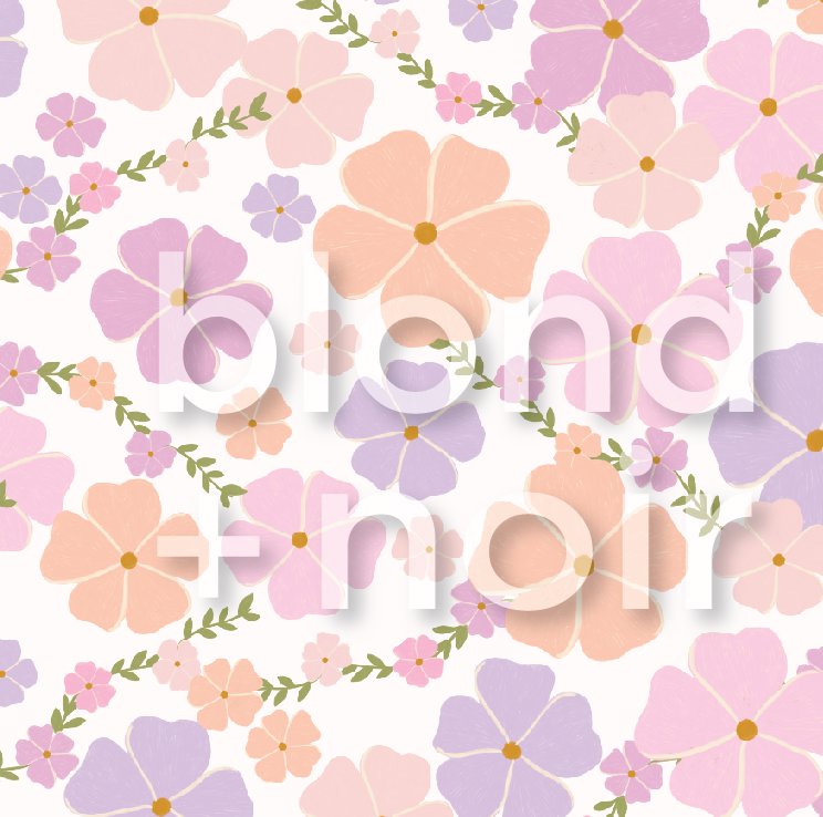 Meadow Florals | Full & Half Wall Wallpaper Wallpaper Blond + Noir 