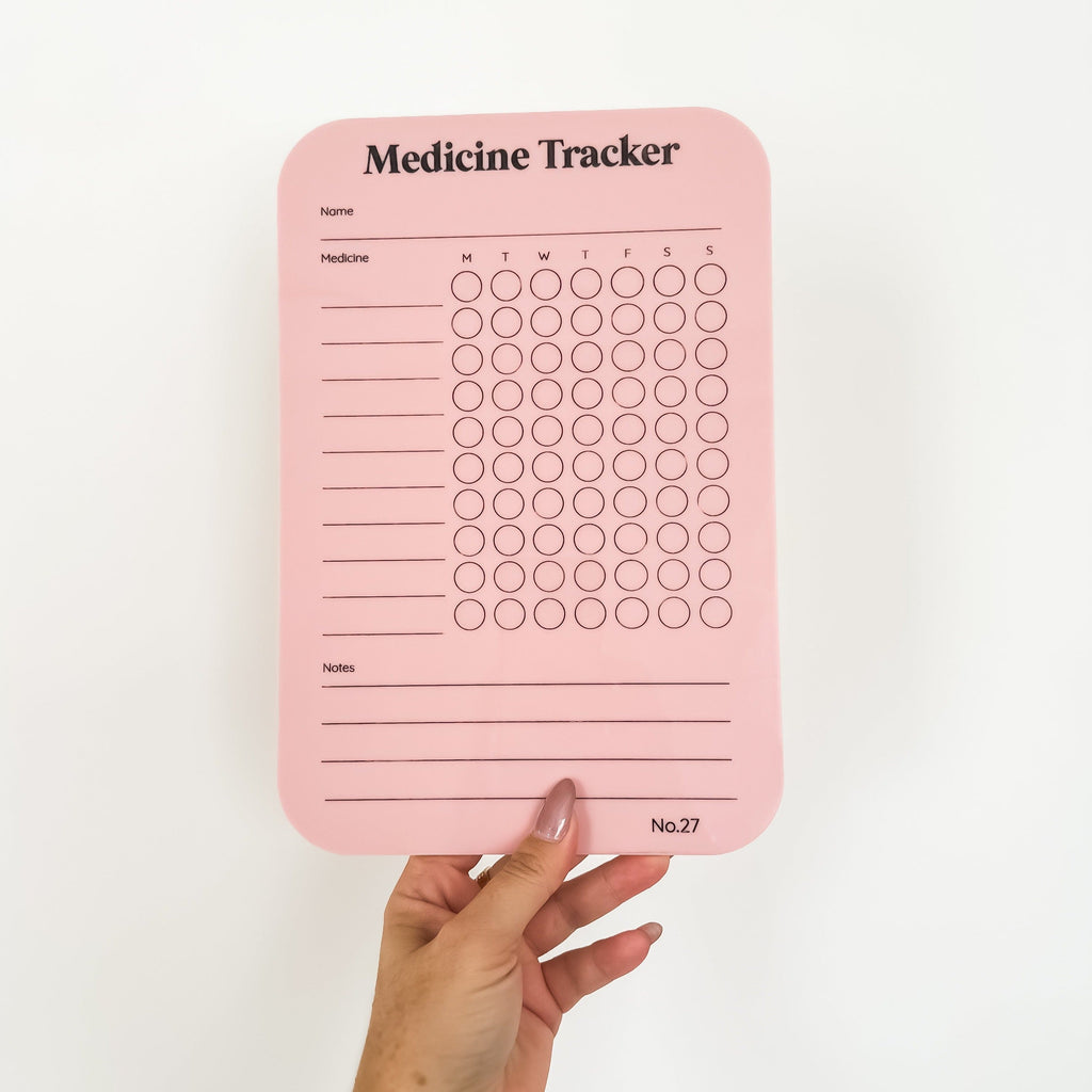 Medicine Tracker | Reusable Acrylic Name Letterly Australia 