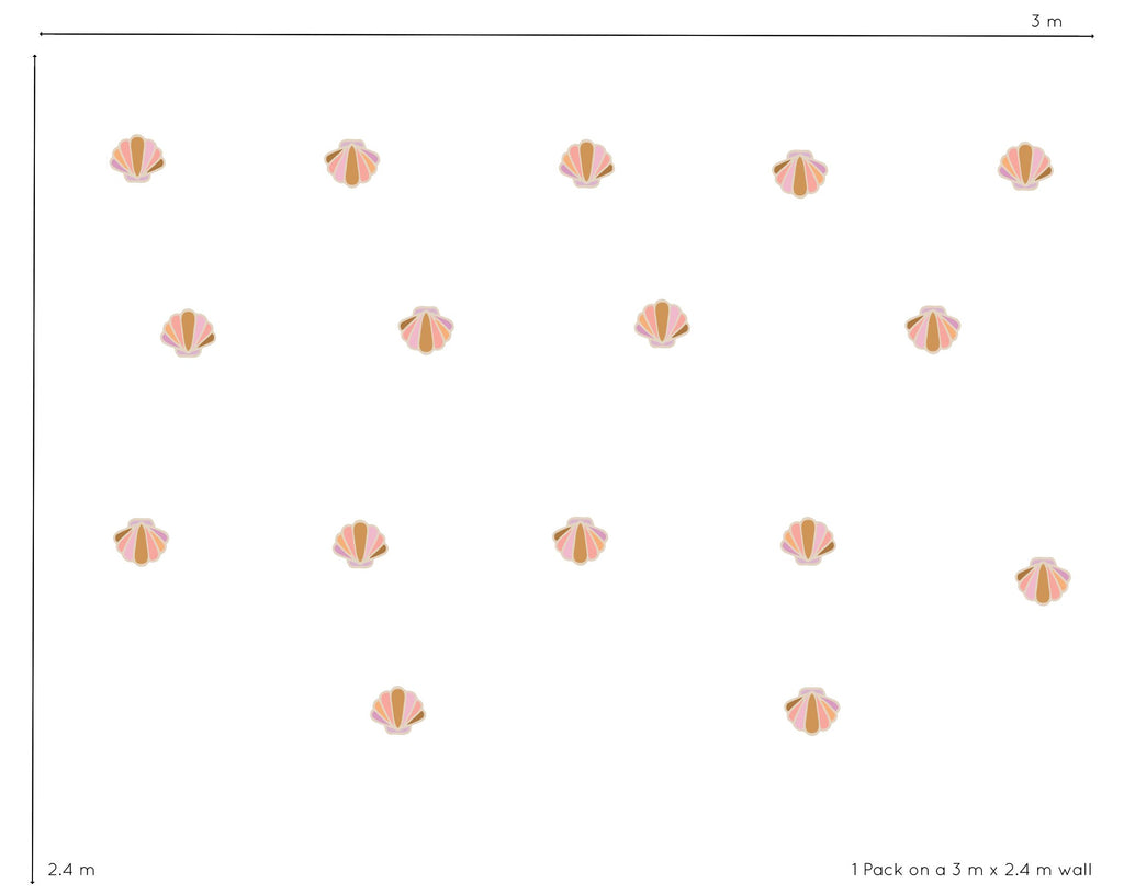 Midi shells | Design your own | Wall Decals Wall Decals Blond + Noir 