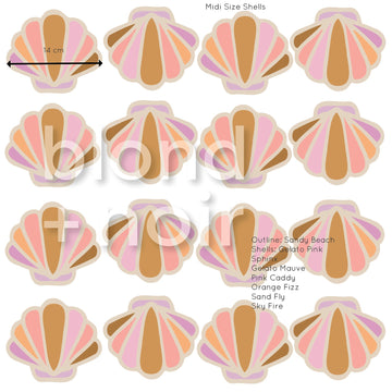 Midi shells | Design your own | Wall Decals Wall Decals Blond + Noir 