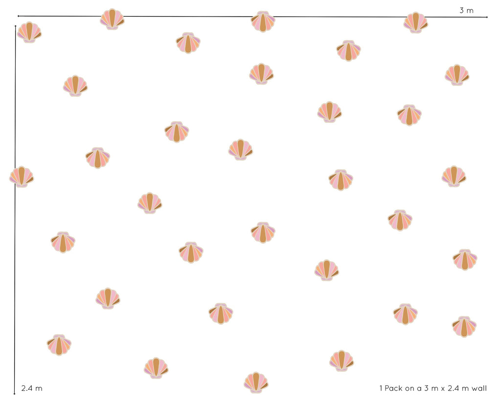 Midi shells | Design your own | Wall Decals Wall Decals Blond + Noir 