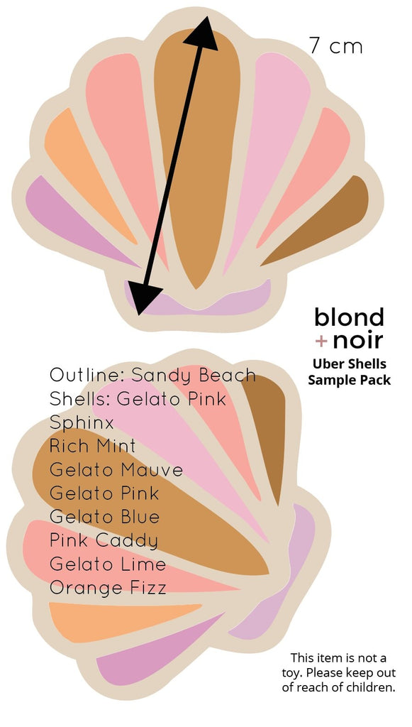 Midi shells | Design your own | Wall Decals Wall Decals Blond + Noir Sample 