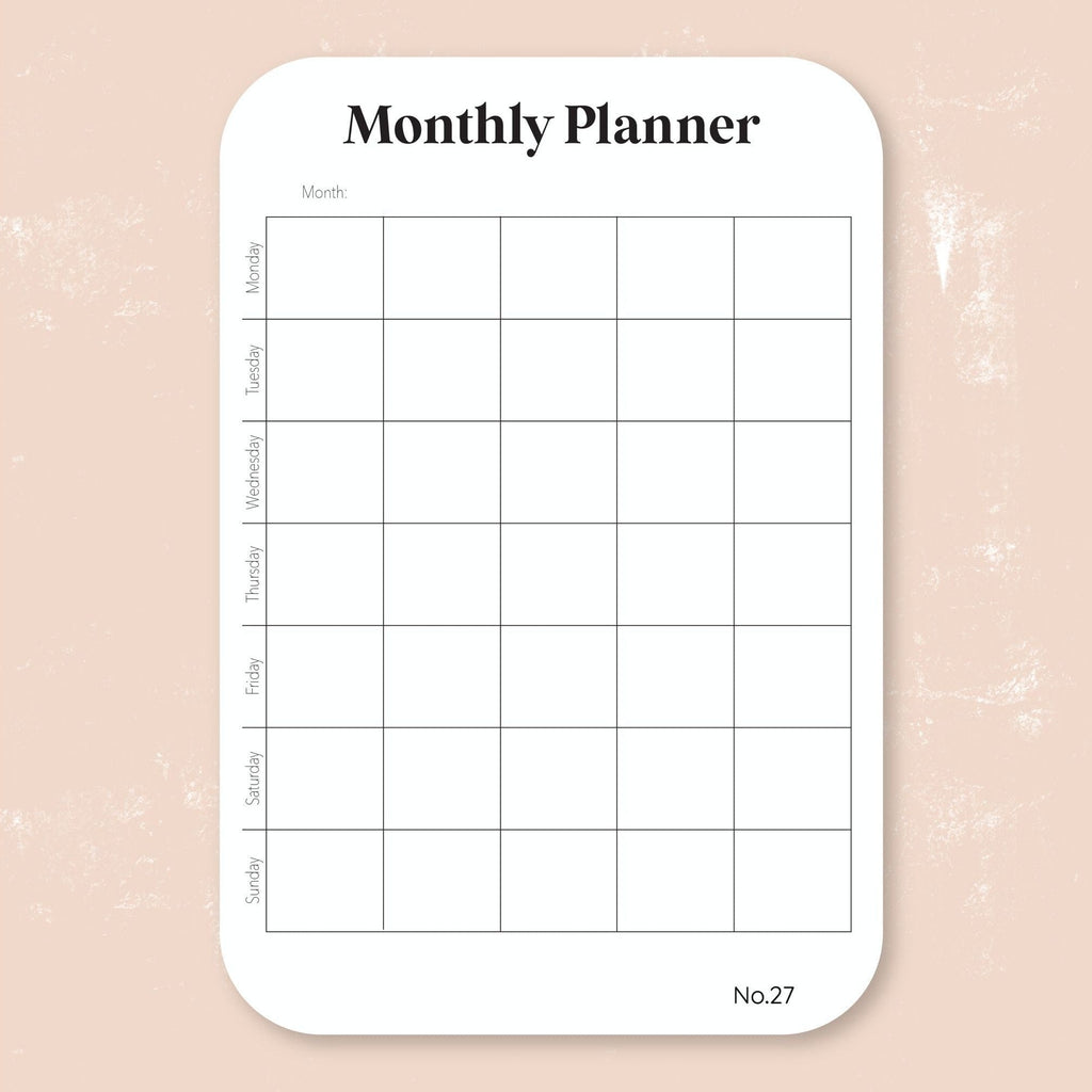 Monthly Planner | Reusable Acrylic Name Letterly Australia 