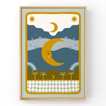 Moon Song by Little Peach & Pip | Art Print Art Prints Little Peach + Pip 