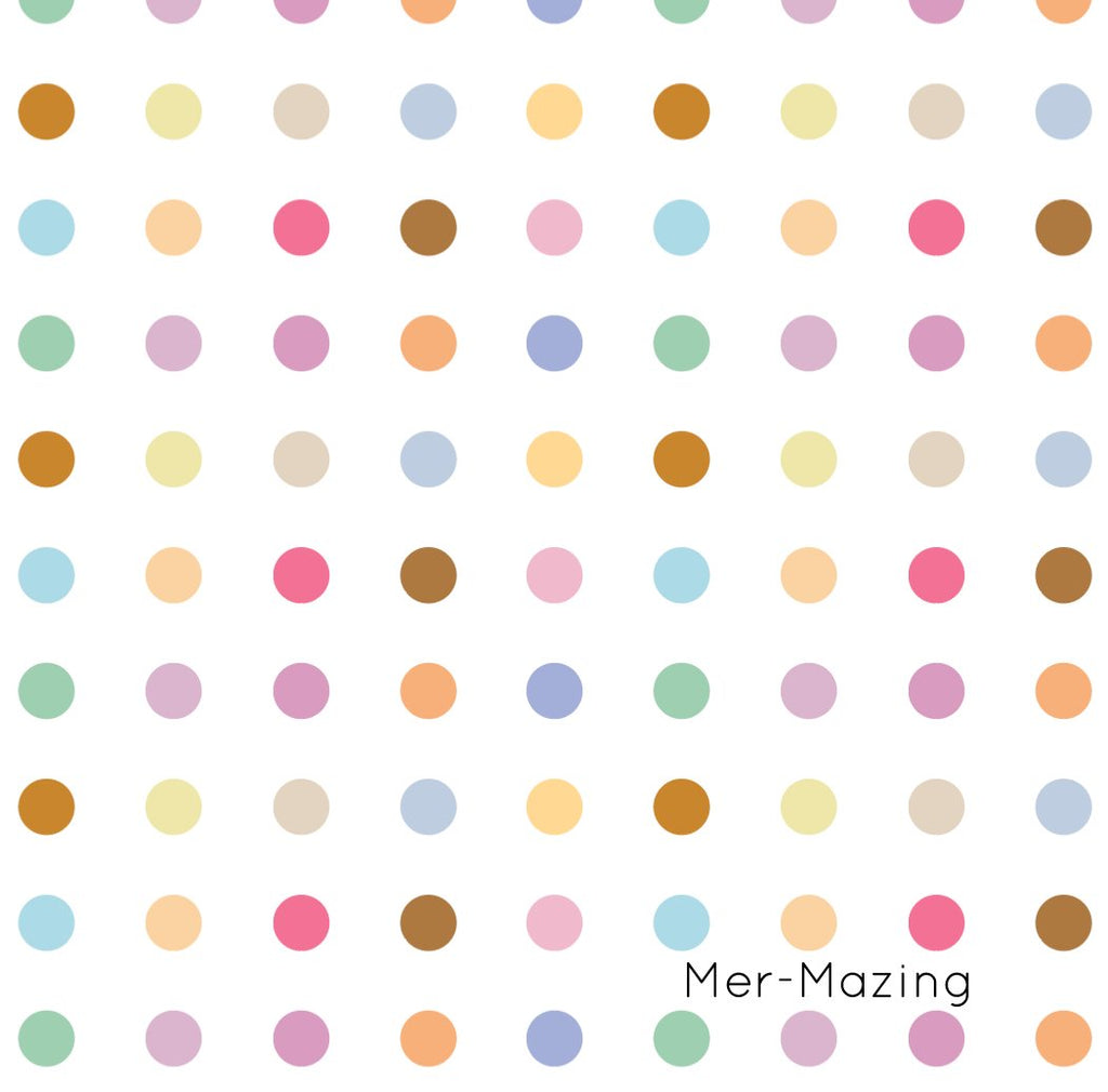 Multi-Coloured Circles | Full & Half Wall Wallpaper Wallpaper Blond + Noir 