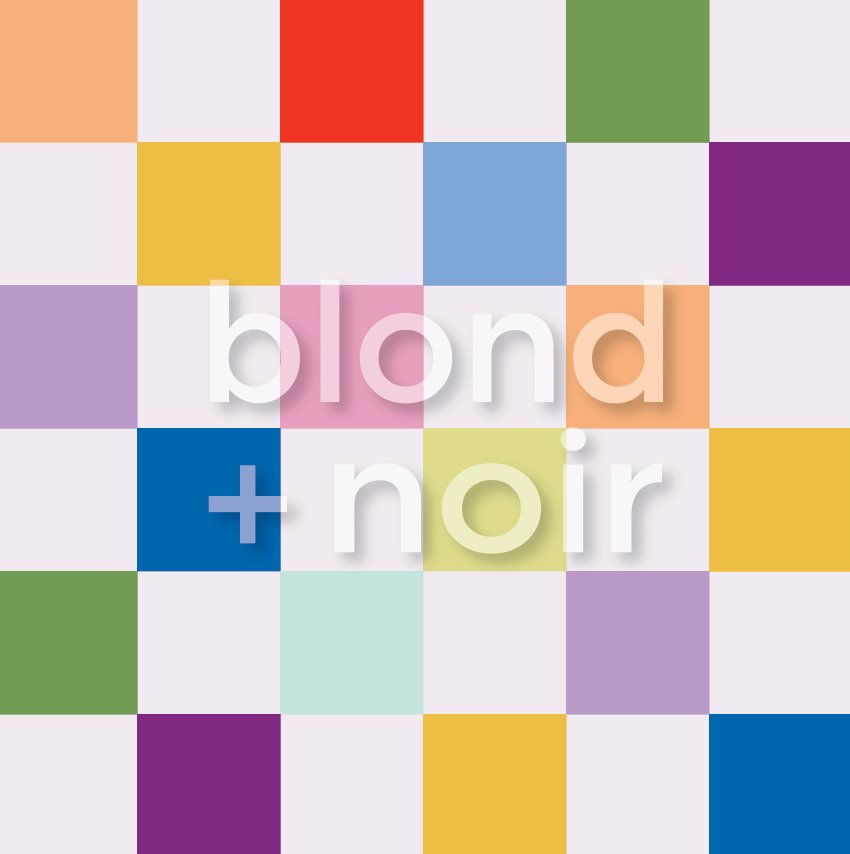 Musical Rainbow Checkers | Full & Half Wall Wallpaper Wallpaper Blond + Noir 