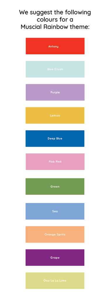 Musical Rainbow Shapes | Wall Decals Wall Decals Blond + Noir 