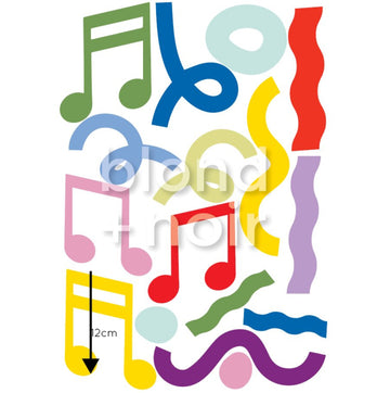 Musical Rainbow Shapes | Wall Decals Wall Decals Blond + Noir 