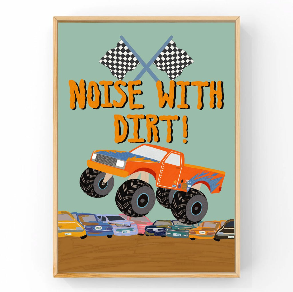 Noise with Dirt | Big Truck Kids Art Print Art Prints Little Peach + Pip 
