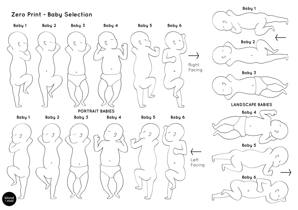 Oval Zero Print | 1:1 Birth Print | Digital File Birth Print Blond + Noir 