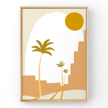 Palm City (Neutral) by Little Peach & Pip | Art Print Art Prints Little Peach + Pip 
