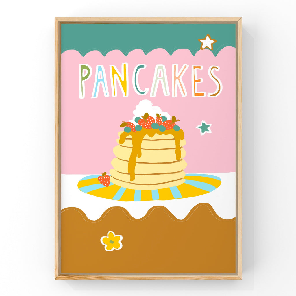 Pancakes by Little Peach & Pip | Art Print Art Prints Little Peach + Pip 