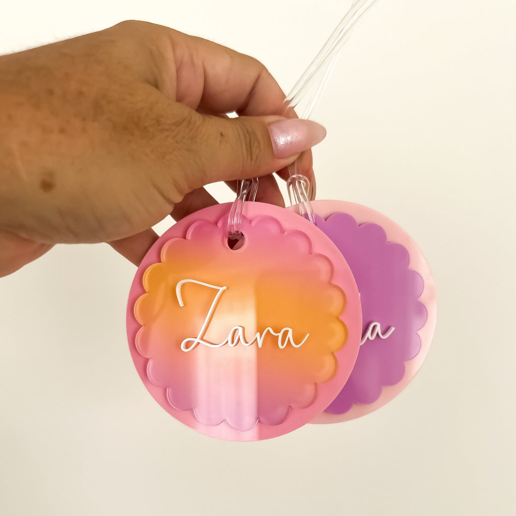 Personalised Scallop Gift Tag | Easter Decoration Acrylic Name Letterly Australia 