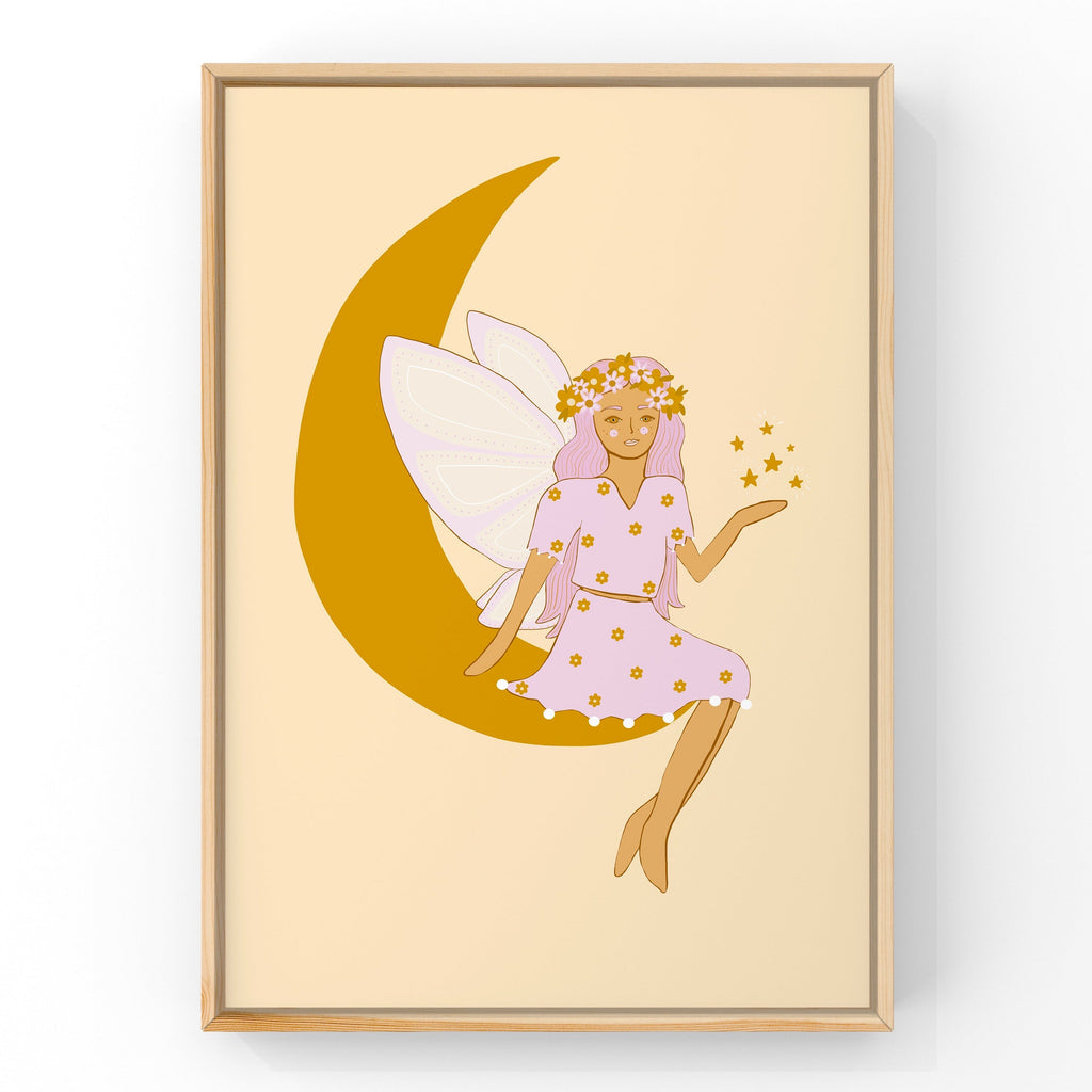 Petal the Fairy (Lilac) by Little Peach & Pip | Art Print Art Prints Little Peach + Pip 