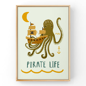 Pirate Life by Little Peach + Pip | Art Print Art Prints Little Peach + Pip 
