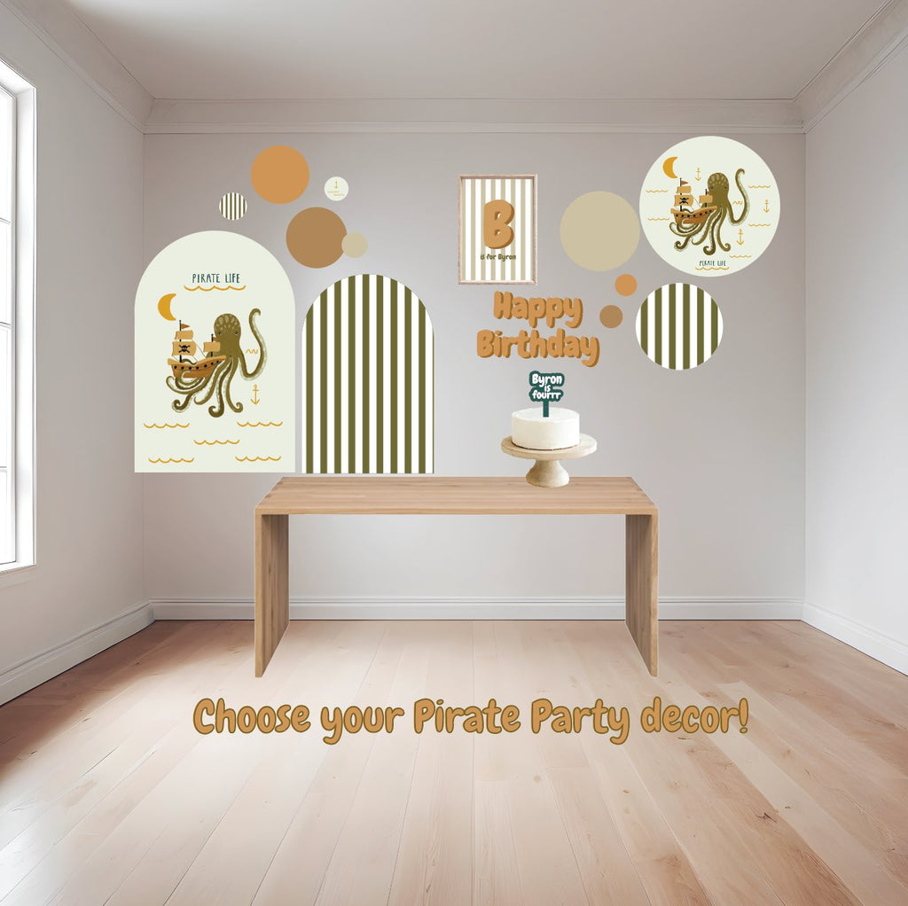 Pirate Life Happy Birthday | Wall Decals Wall Decals Blond + Noir 