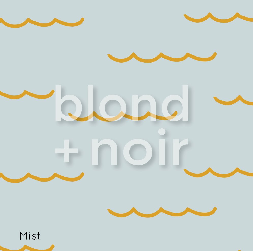 Pirate Waves | Full & Half Wall Wallpaper Wallpaper Blond + Noir 