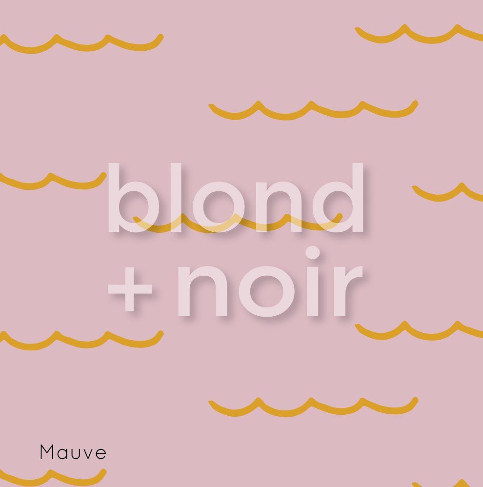 Pirate Waves | Full & Half Wall Wallpaper Wallpaper Blond + Noir 