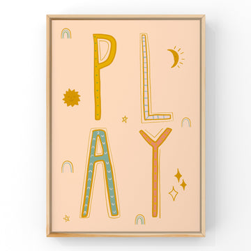 Play (Peach) by Little Peach & Pip | Art Print Art Prints Little Peach + Pip 
