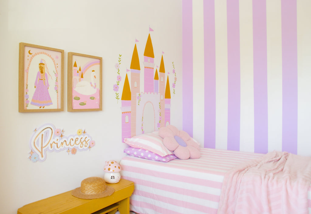 Princess Castle | Wall Decals Wall Decals Blond + Noir 