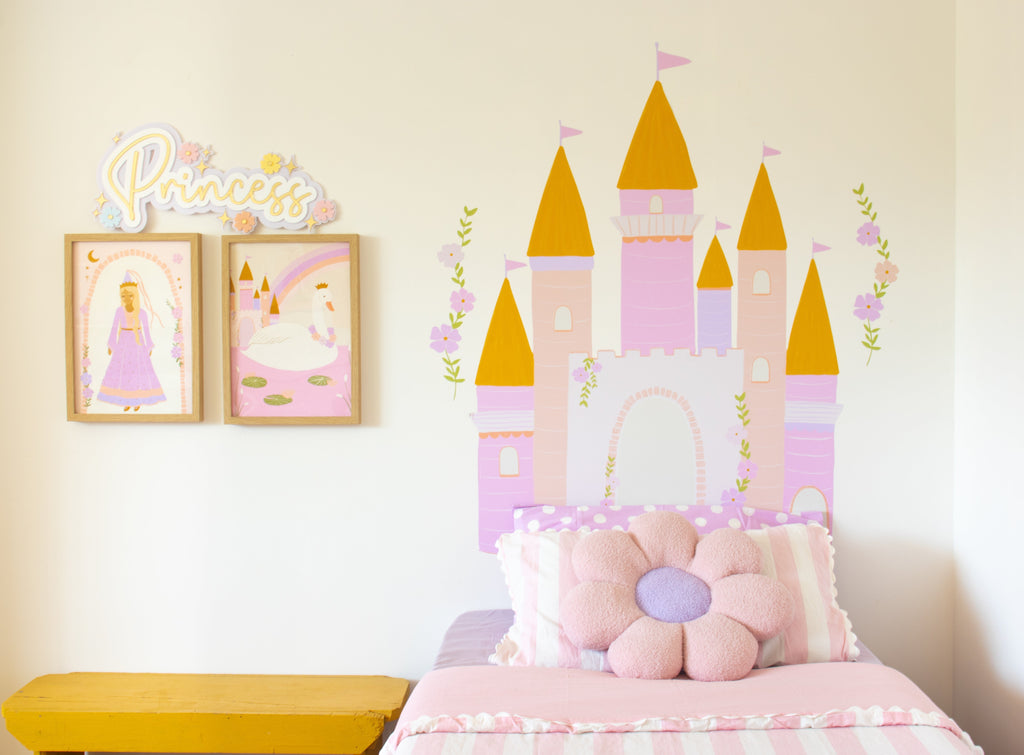 Princess Castle | Wall Decals Wall Decals Blond + Noir 