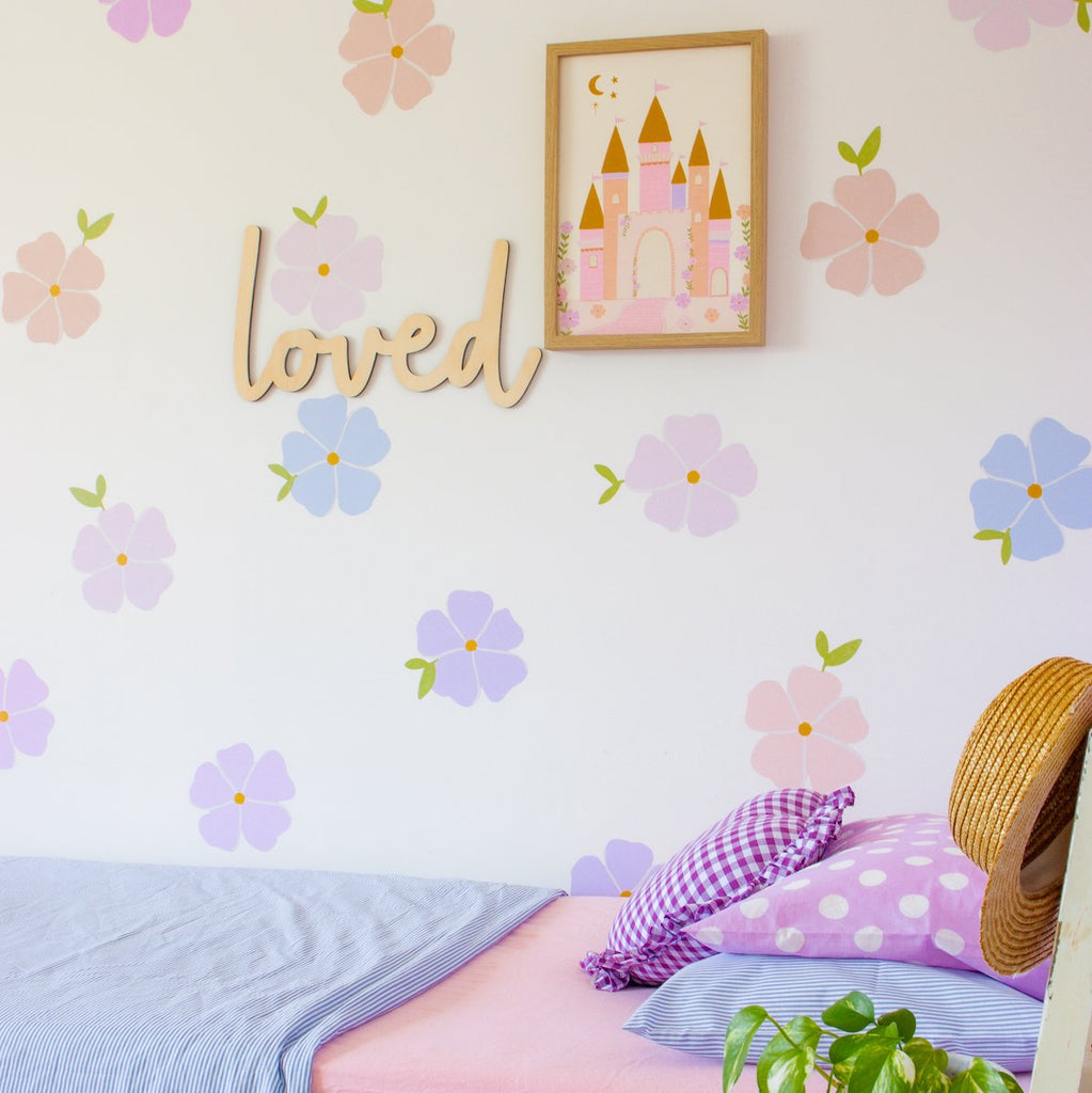 Princess Meadow Florals | Wall Decals Wall Decals Blond + Noir 
