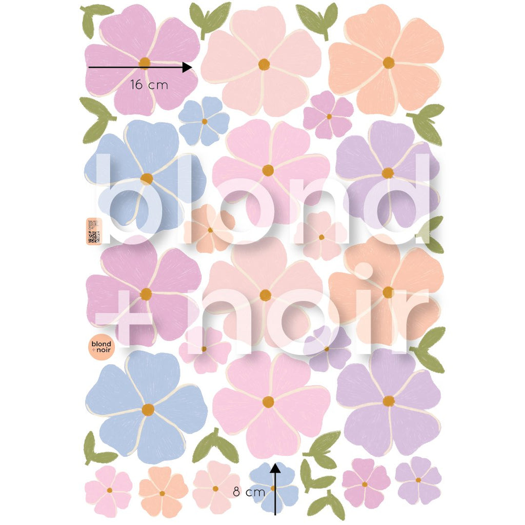 Princess Meadow Florals | Wall Decals Wall Decals Blond + Noir 