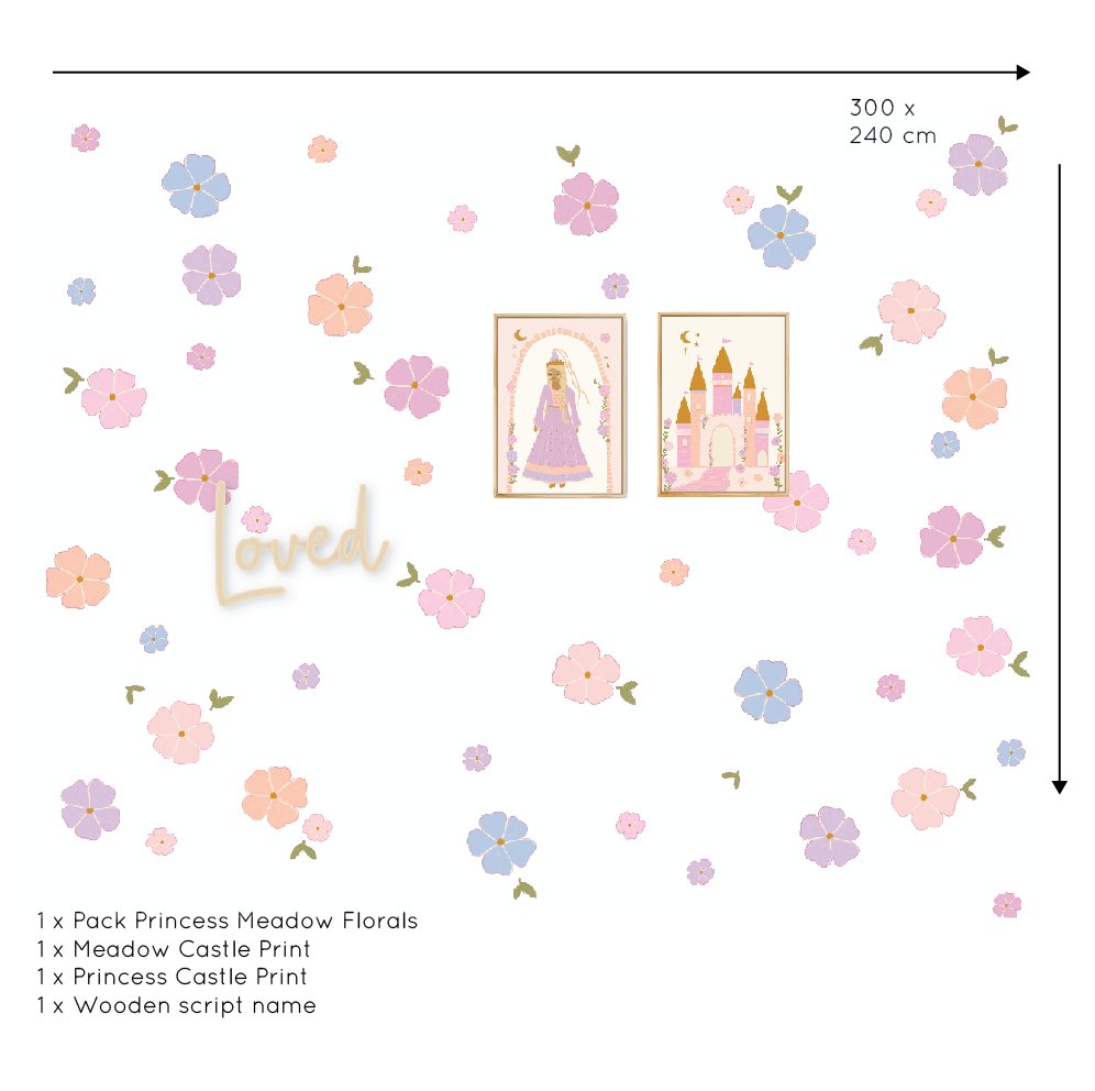 Princess Meadow | Kids Decor | Art Print Art Prints Little Peach + Pip 