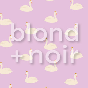 Princess Swan | Full & Half Wall Wallpaper Wallpaper Blond + Noir 