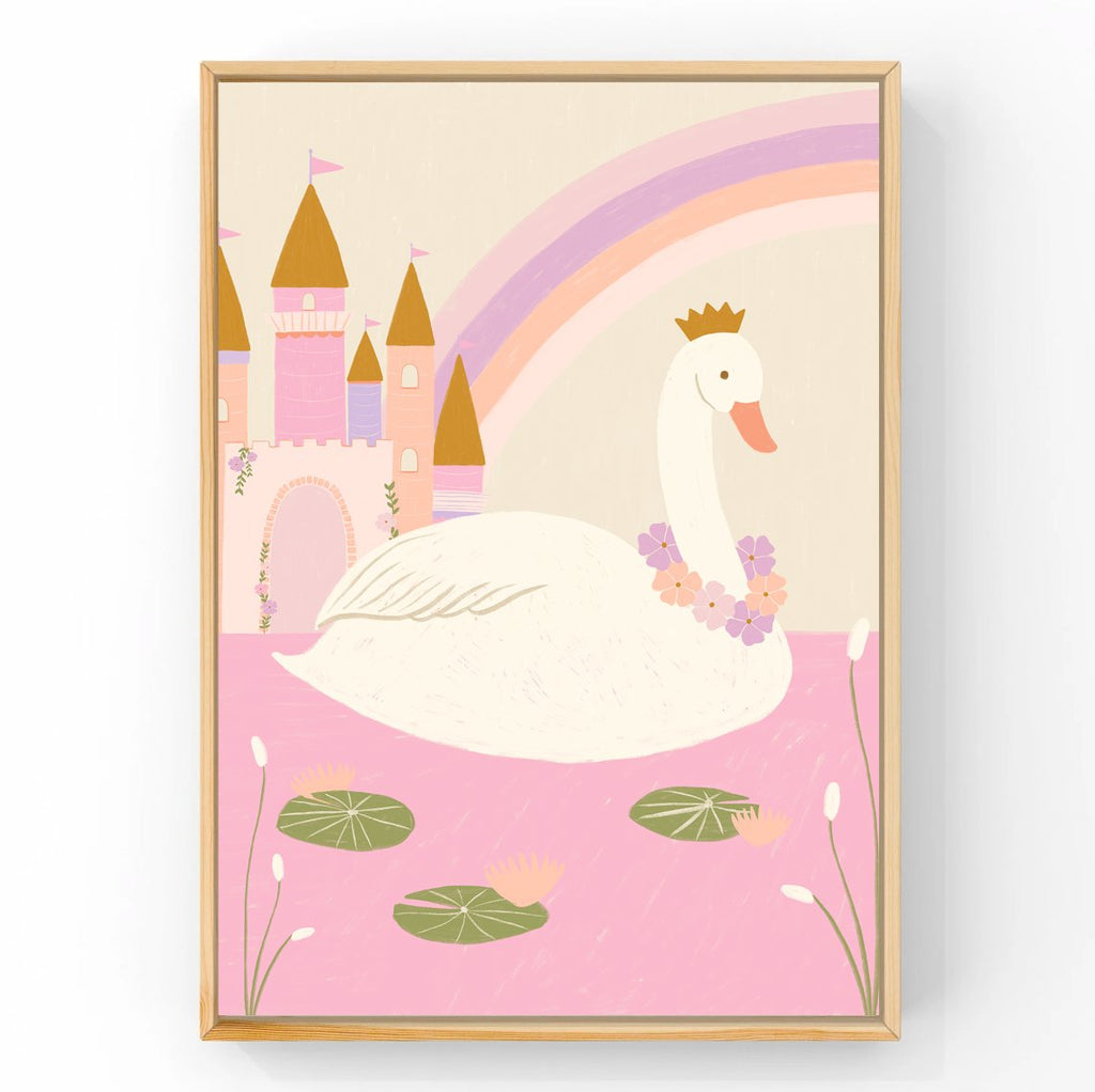 Princess Swan | Kids Decor | Art Print Art Prints Little Peach + Pip 