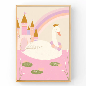 Princess Swan | Kids Decor | Art Print Art Prints Little Peach + Pip 