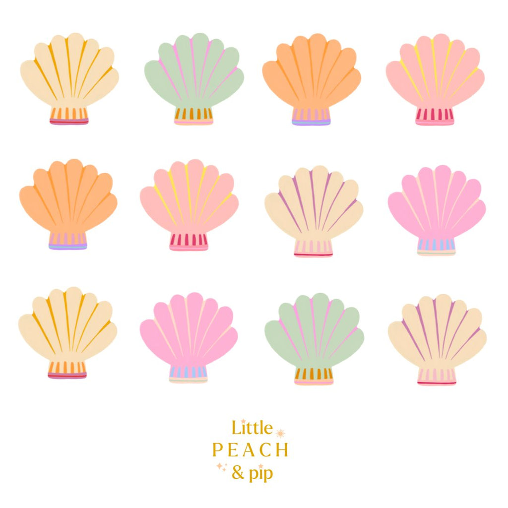 Rainbow Shells by Little Peach & Pip | Wall Decals Wall Decals Little Peach + Pip 