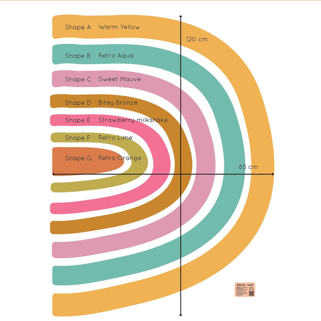 Rainbow Stripes | Wall Decals Wall Decals Blond + Noir 