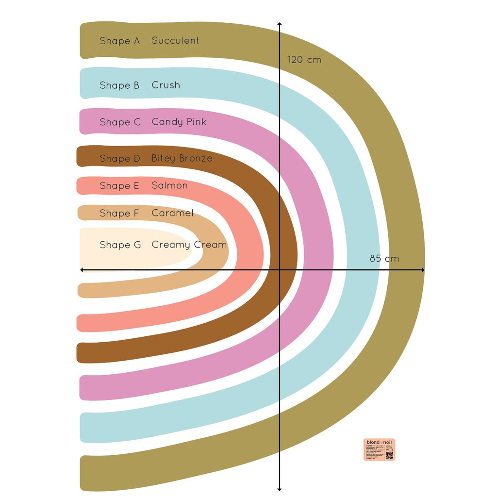 Rainbow Stripes | Wall Decals Wall Decals Blond + Noir 