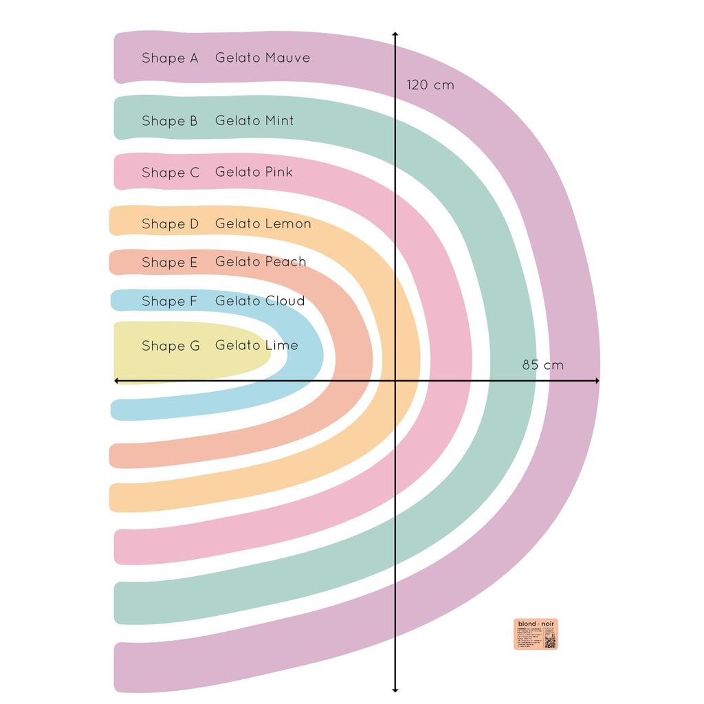 Rainbow Stripes | Wall Decals Wall Decals Blond + Noir 