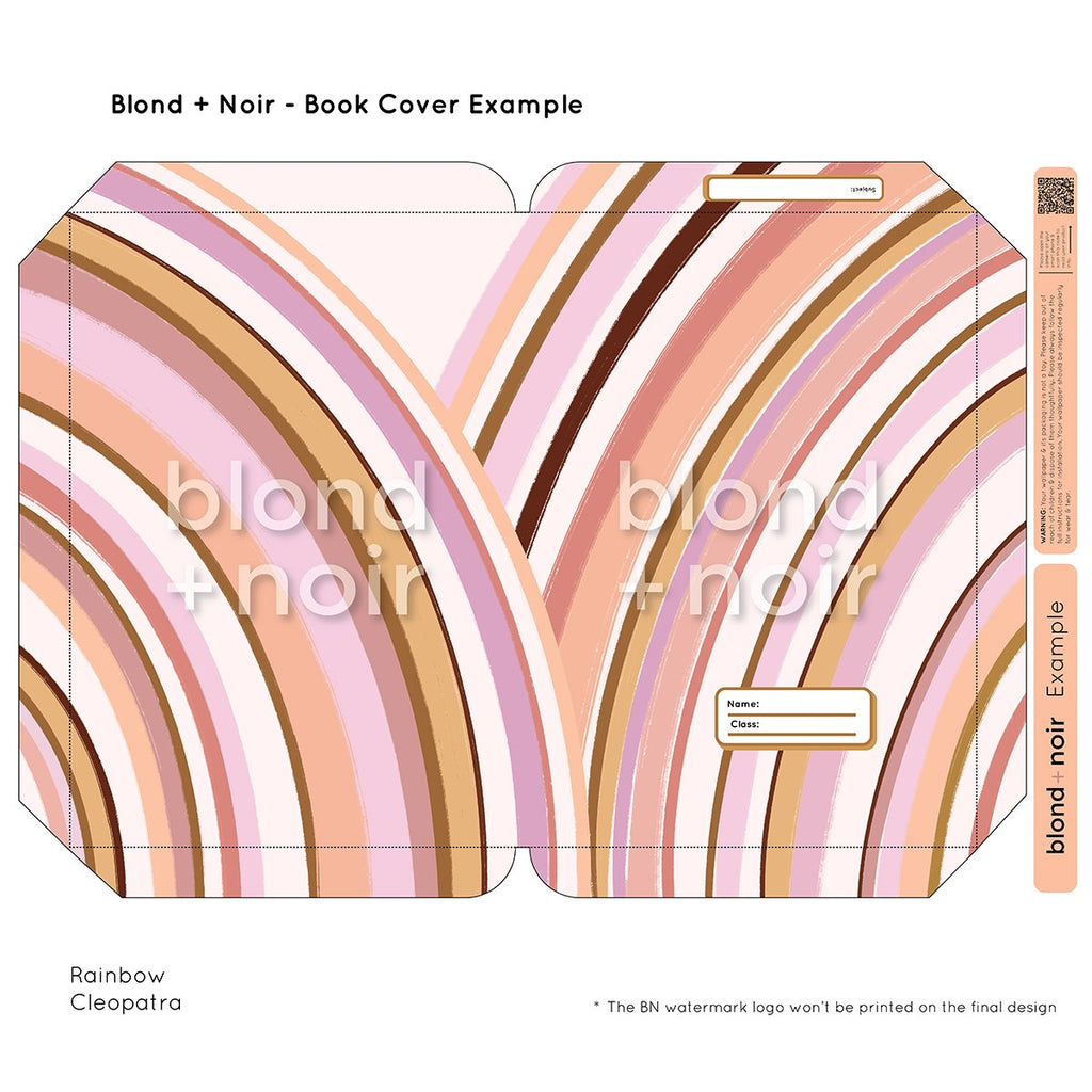 Rainbows | Pre-cut Book Covers | Customisable Back to School Supplies Back to school Blond + Noir 