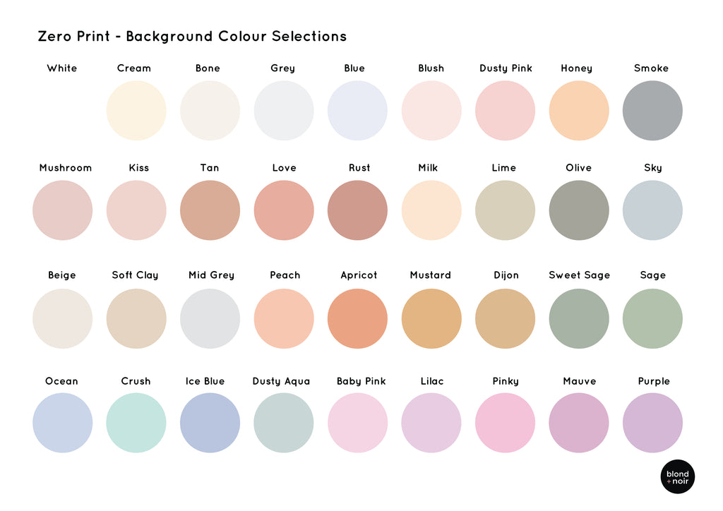 Removable Wall Decal | 1:1 Birth Print | Rectangle Birth Print Blond + Noir 